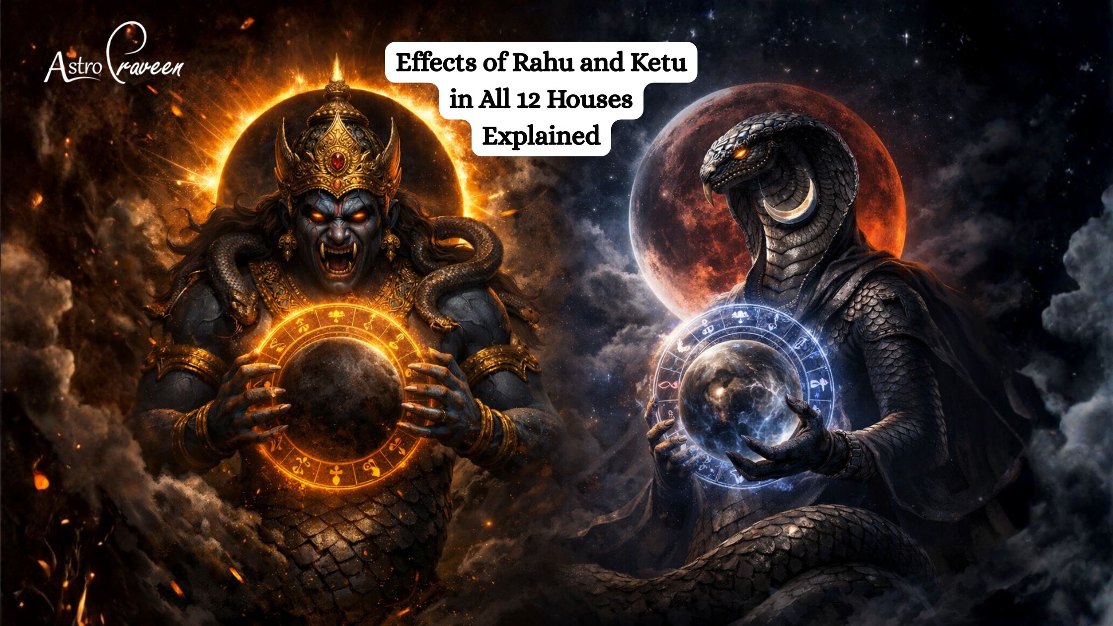 Effects of Rahu and Ketu in All 12 Houses Explained