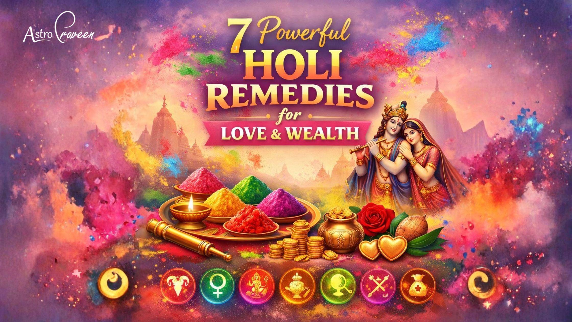 7 Powerful Holi Remedies for Love and Wealth